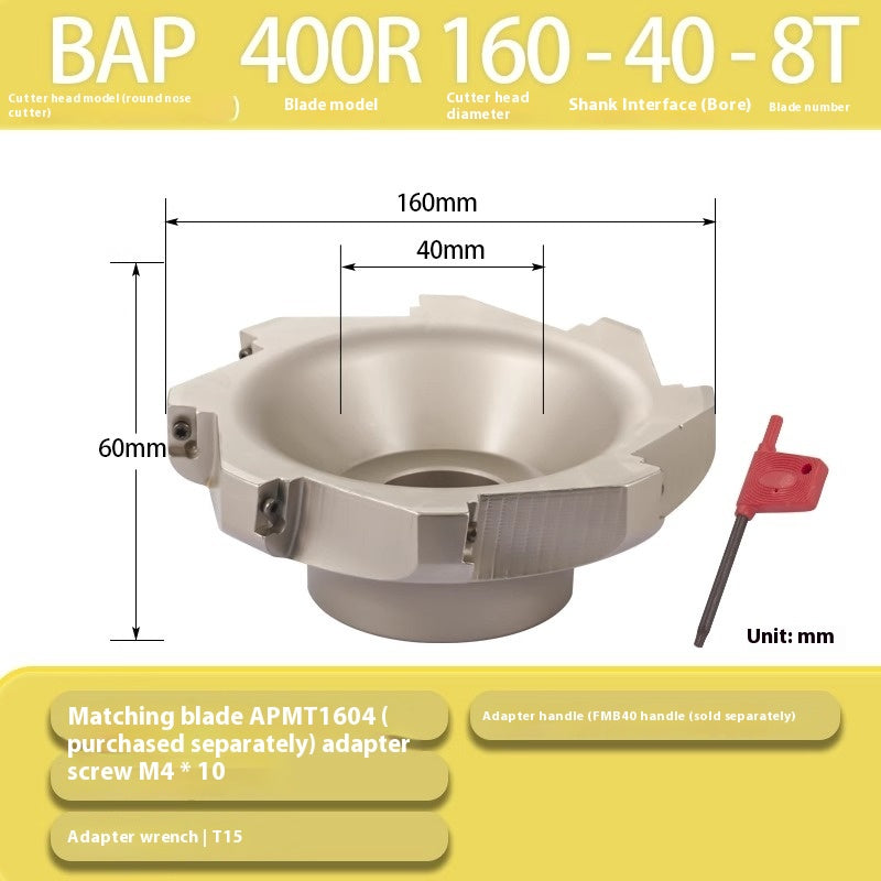 6020 CNC lathe tooling 300R/400R machining center right-angle end milling cutter discs 90° cutter discs for AP milling inserts Shandong Denso Pricision Tools Co.,Ltd.